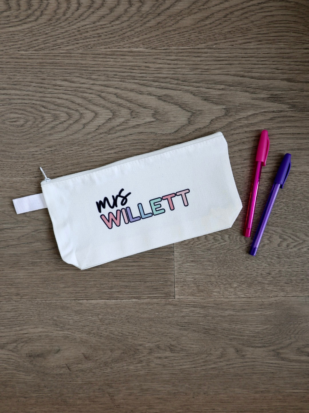 Pretty in Pastel Personalized Pencil Case