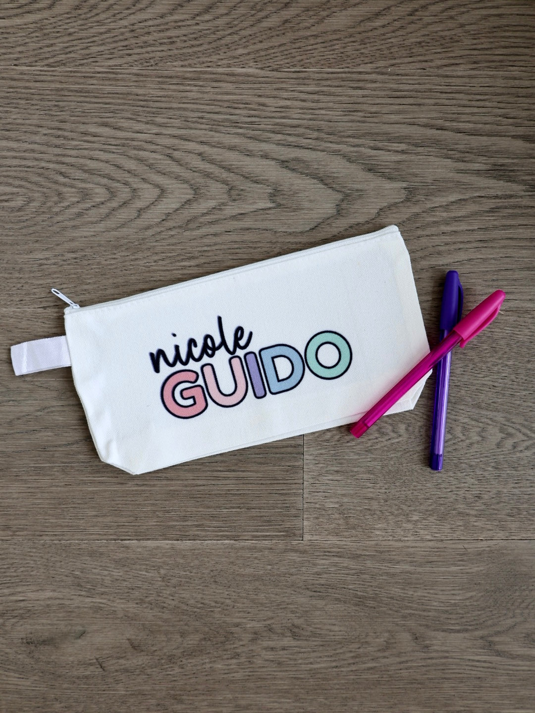 Pretty in Pastel Personalized Pencil Case