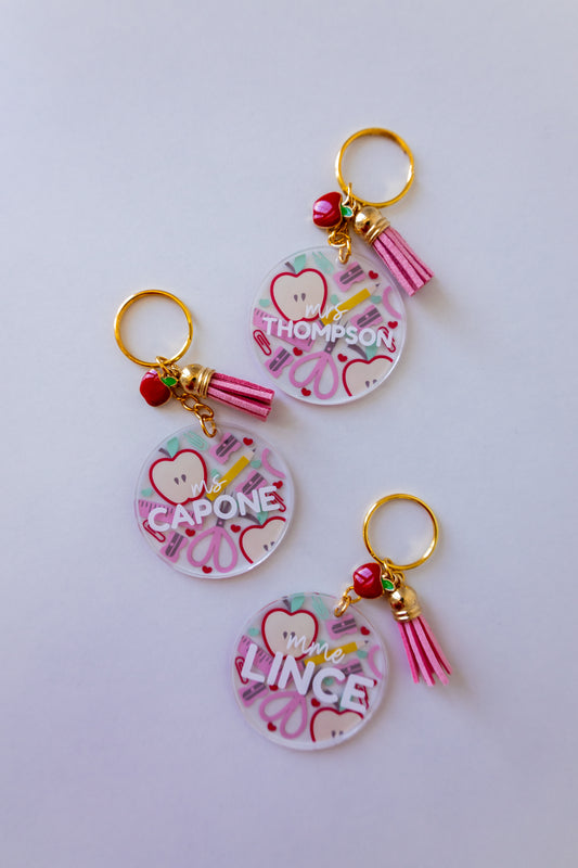 Personalized Teacher Keychain