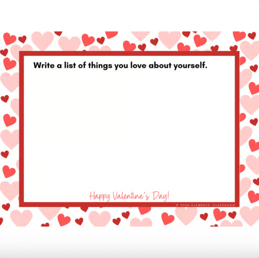 Saint-Valentin/Valentine's Day - Google Slides™ Writing Prompts - French/English