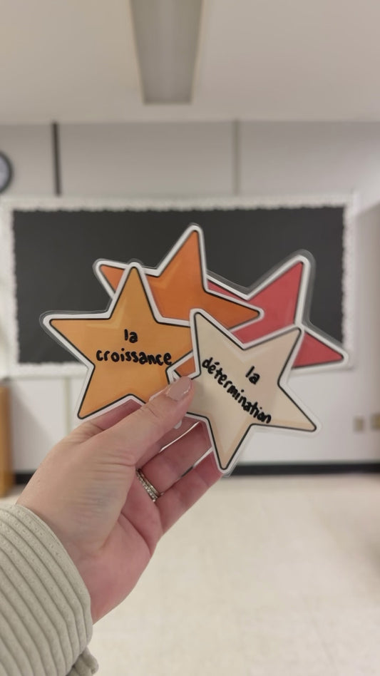 Nouvel An - Mot de l'année - French New Year's Word of the Year Bulletin Board