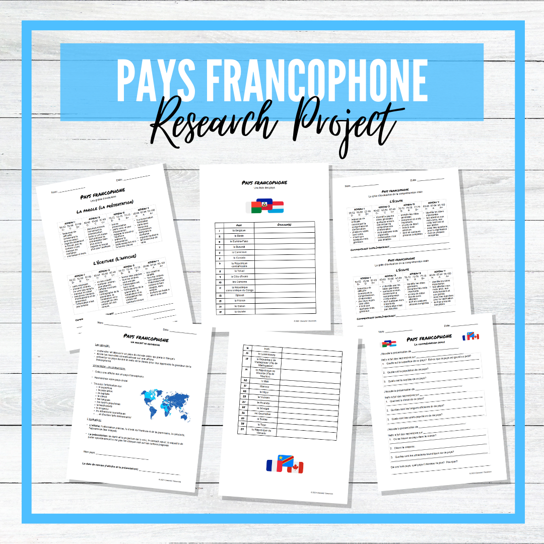 Francophone Countries - Pays Francophone - French Research Project