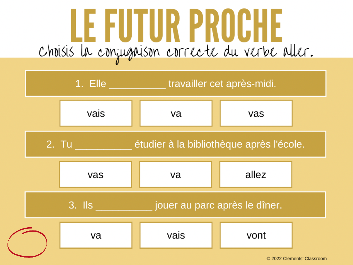 Le Futur Proche - French Near Future Tense - Google Slides™ Lesson + Activities