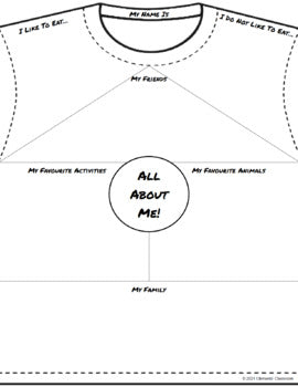 Je me présente - All About Me - English & French T-Shirt Writing Assignment