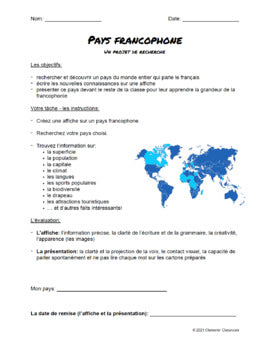Francophone Countries - Pays Francophone - French Research Project