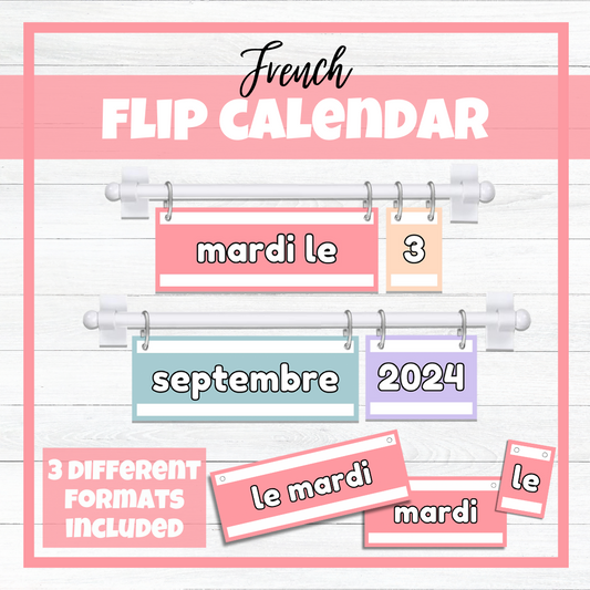 French Classroom Flip Calendar