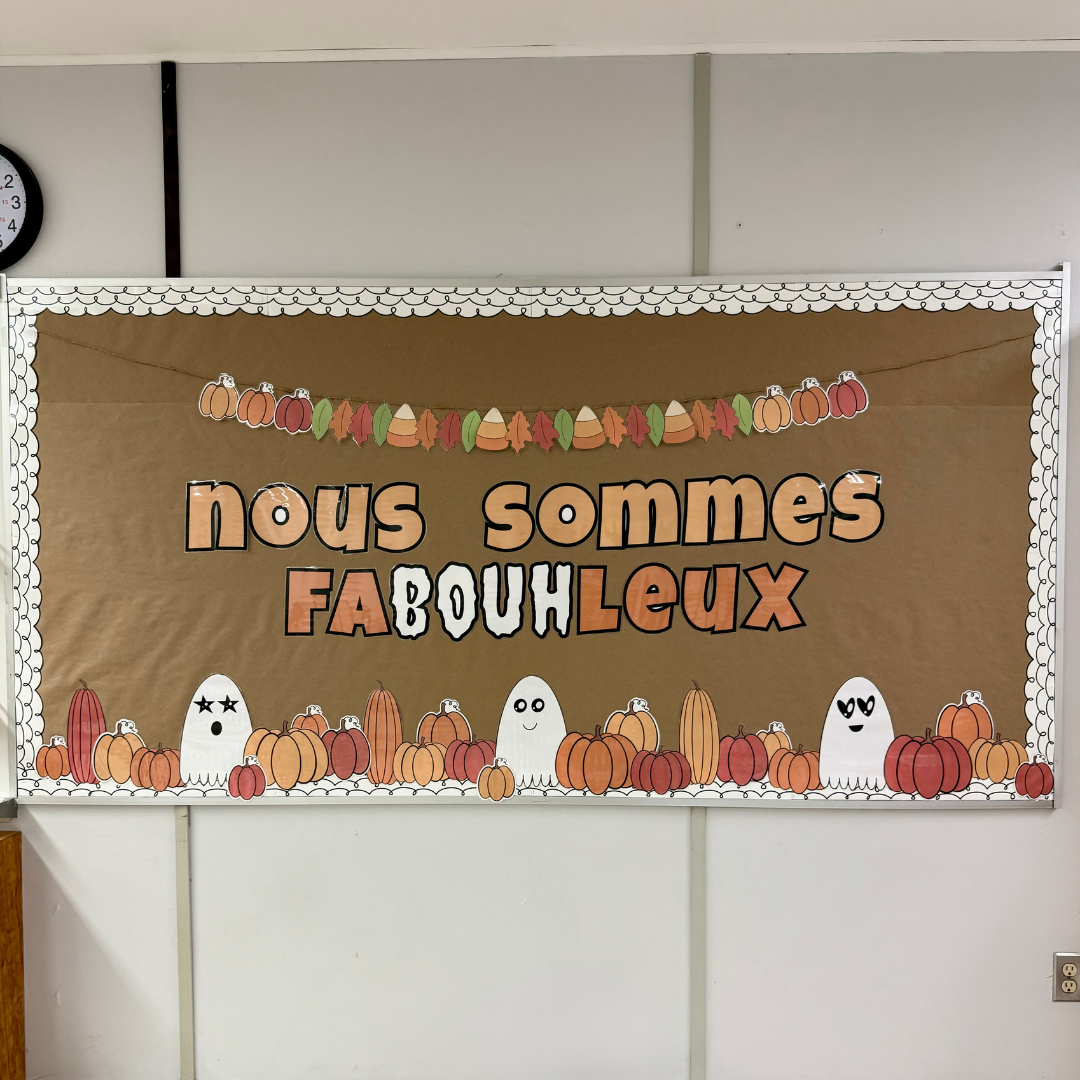 fa-BOUH-leux French Halloween and Fall Bulletin Board Display