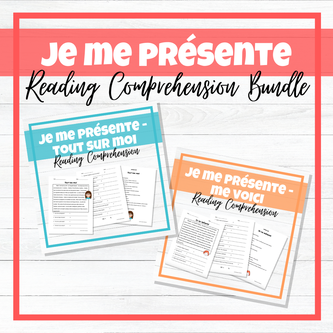 Je me présente - French All About Me - Reading Comprehension - BUNDLE!