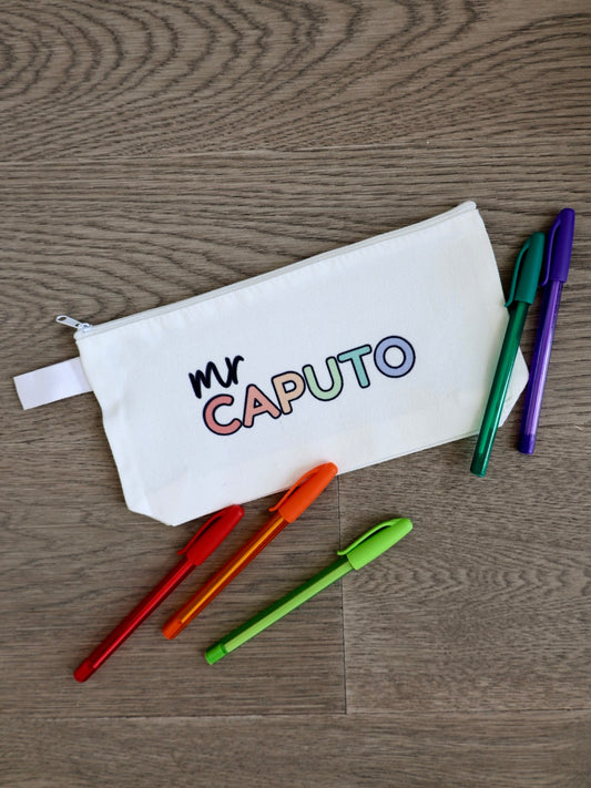 Light Rainbow Personalized Pencil Case