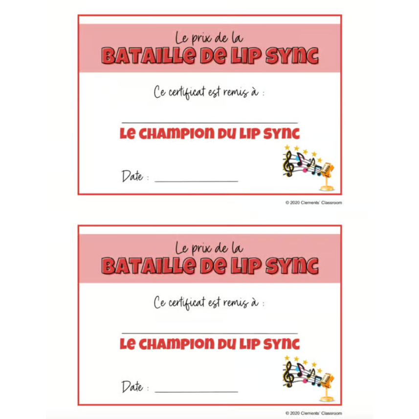 Bataille de Lip Sync - French Dance, Drama, & Music Lip Sync Battle Assignment