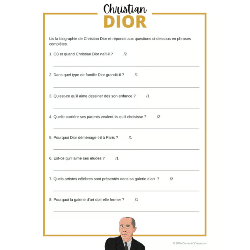 Christian Dior : Biographie d'un créateur de mode - French Biography Reading
