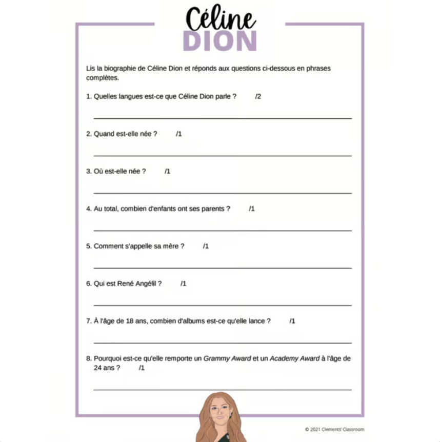 Céline Dion : Biographie d'un Francophone célèbre - French Biography Reading