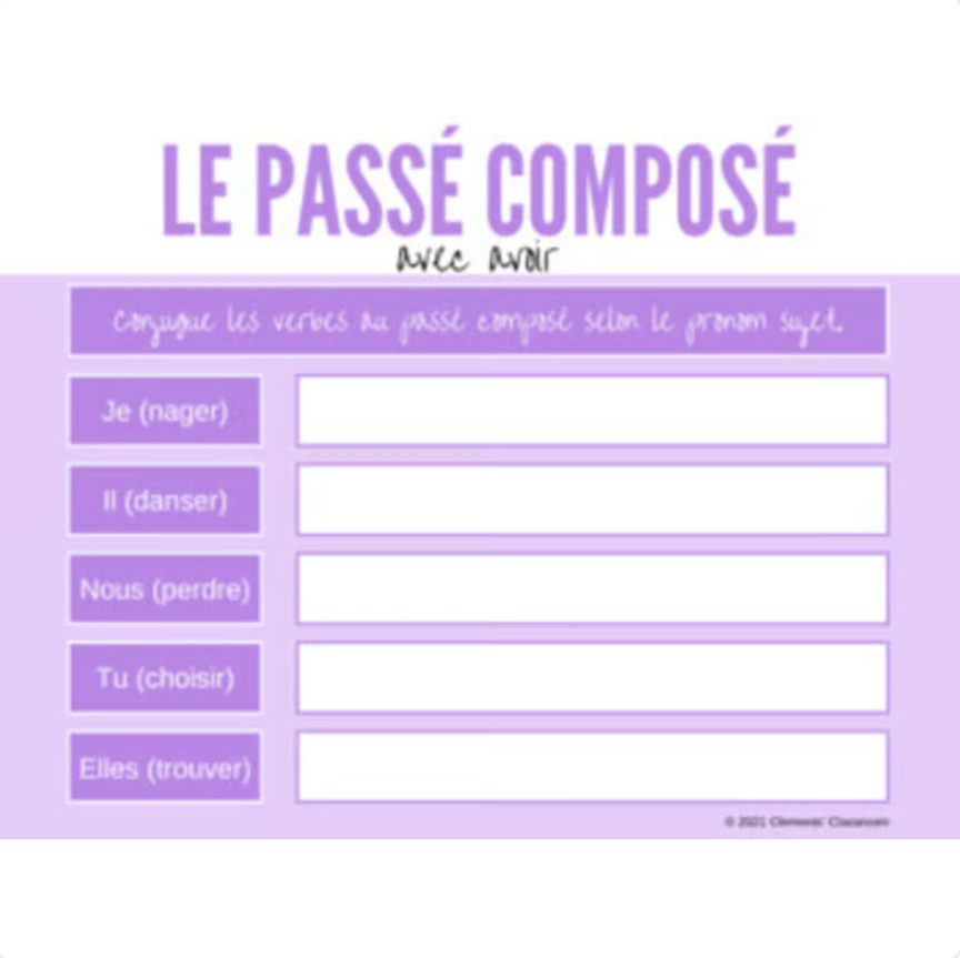 Le Passé Composé - Avoir & Être - Google Slides™ Lesson and Activities