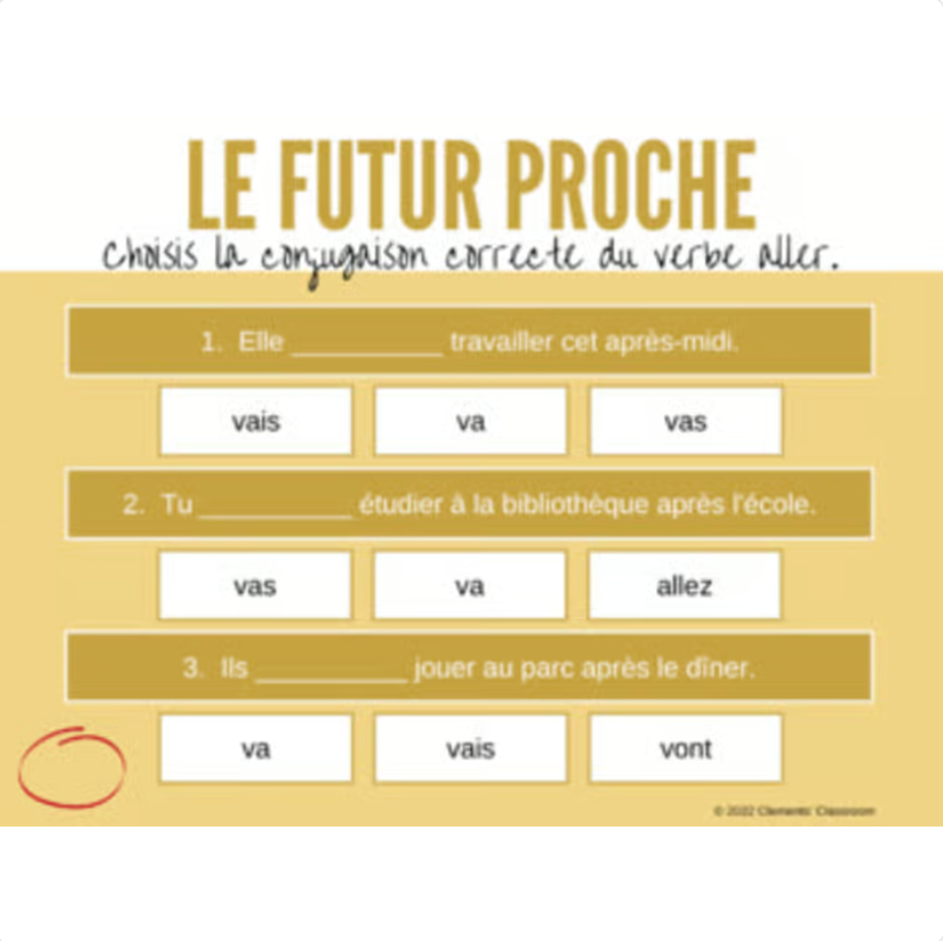 Le Futur Proche - French Near Future Tense - Google Slides™ Lesson + Activities
