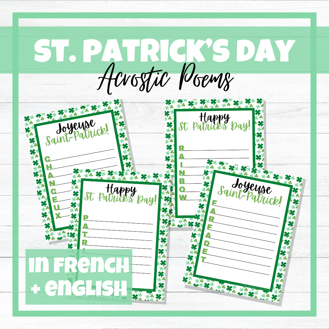 La Saint-Patrick - French St. Patrick's Day - BUNDLE!