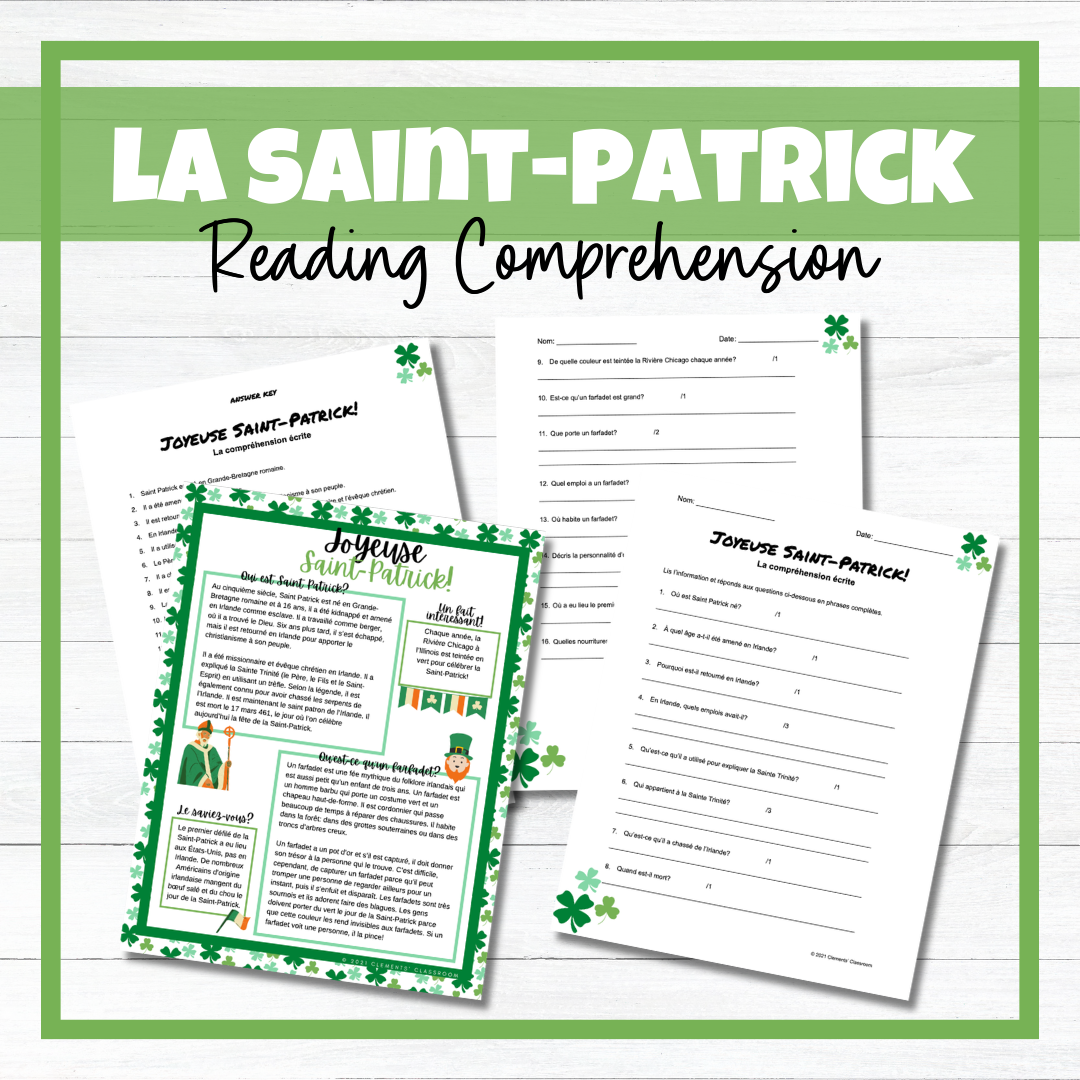 La Saint-Patrick - French St. Patrick's Day - BUNDLE!