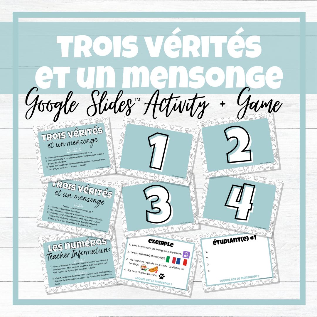 Je me présente - French All About Me -Google Slides™ Lesson & Activities BUNDLE!