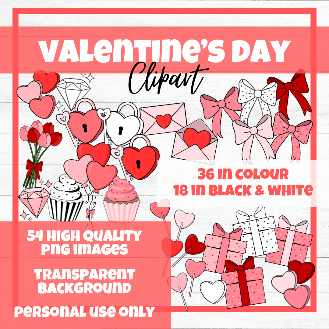 Valentine's Day Clipart for Personal Use Only