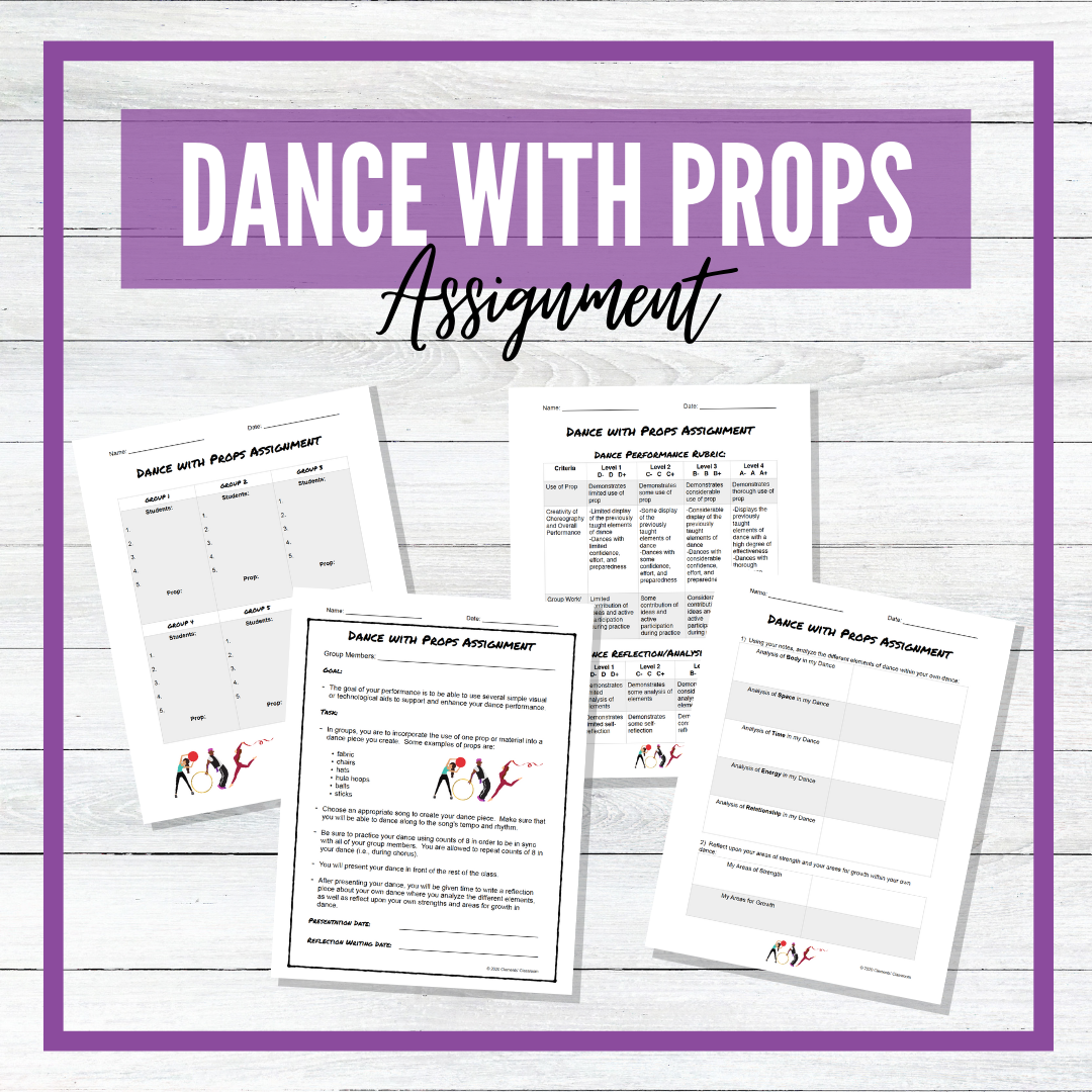 Dance With Props Assignment – Clements' Classroom