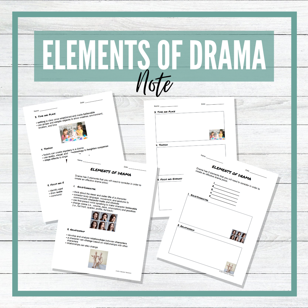 Elements of Drama Note and Template