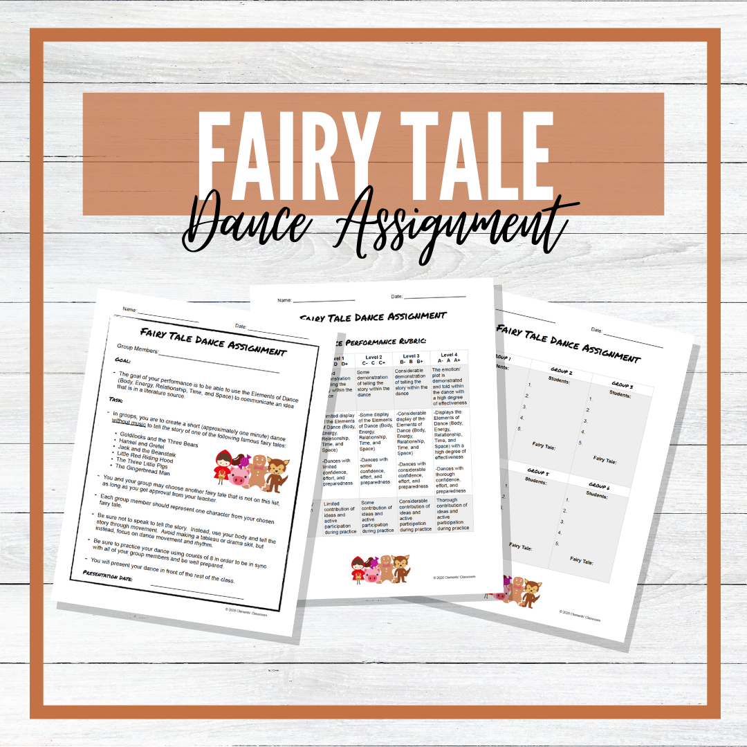 Fairy Tale Dance Assignment – Clements' Classroom