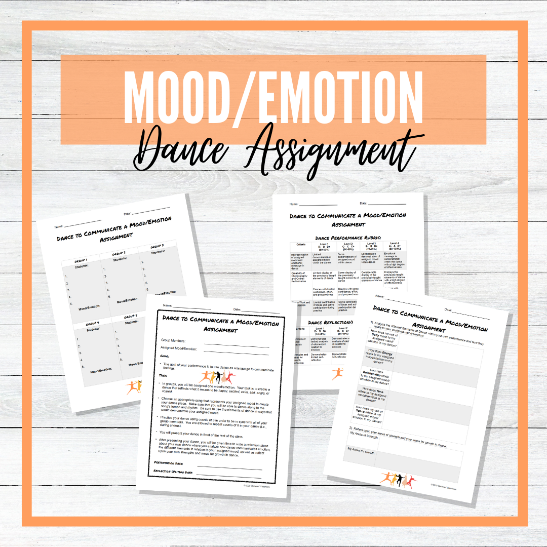 Dance to Communicate a Mood / Emotion Assignment – Clements' Classroom