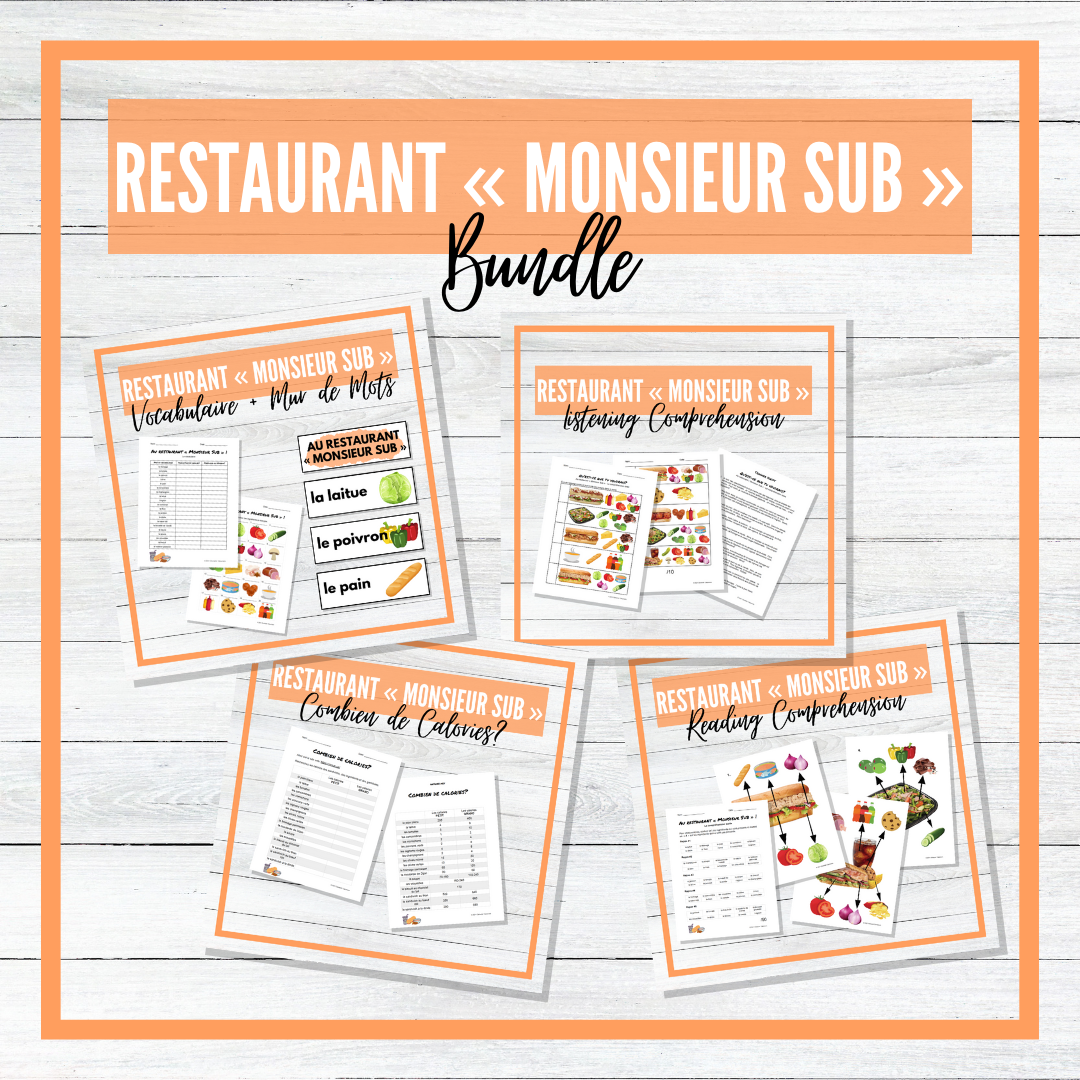 Au Restaurant « Monsieur Sub » - French Sandwich Unit - BUNDLE!