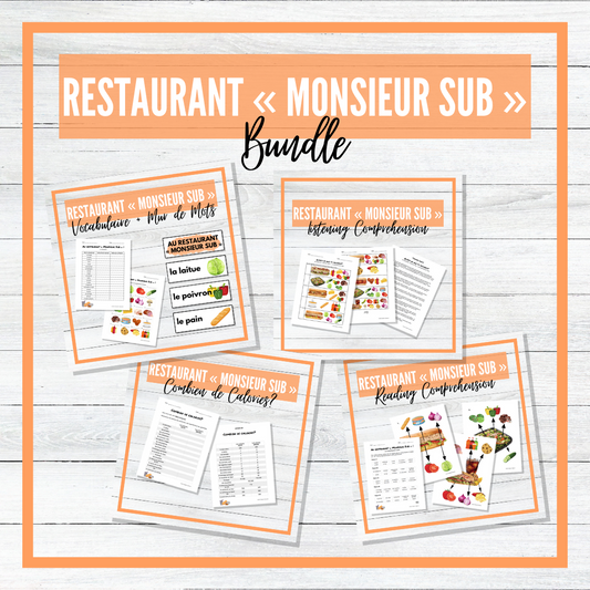 Au Restaurant « Monsieur Sub » - French Sandwich Unit - BUNDLE!