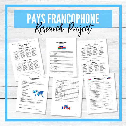 Francophone Countries - Pays Francophone - French Research Project