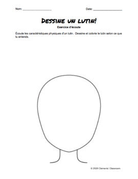 Dessine un lutin ! - Les Parties du Corps - Listening + Reading Activities