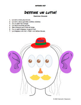 Dessine un lutin ! - Les Parties du Corps - Listening + Reading Activities