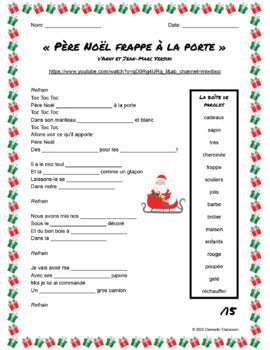 Chansons de Noël - Christmas French Songs - Listening Activities - SECULAR