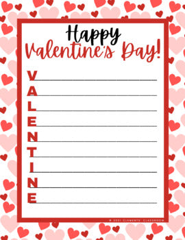 La Saint-Valentin - Valentine's Day - Acrostic Poems - English & French