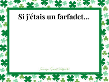 Saint-Patrick/St. Patrick's Day - Google Slides™ Writing Prompts -French/English