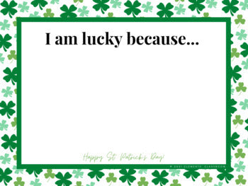 Saint-Patrick/St. Patrick's Day - Google Slides™ Writing Prompts -French/English