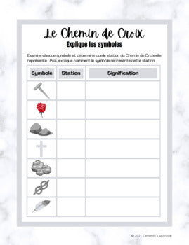 French Stations of the Cross - Vendredi Saint/Good Friday - Posters & Activities