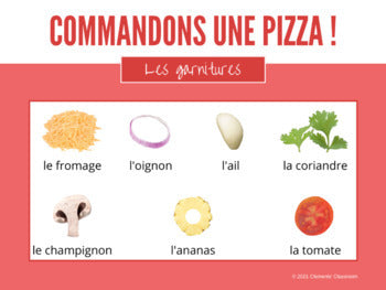 Commandons une pizza! - Make/Describe a Pizza in French -Google Slides™ Activity