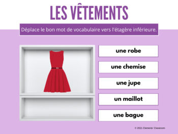 Vêtements - French Clothing - Interactive Google Slides™ Activities