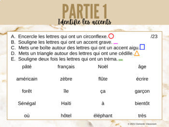 French Accents - Google Slides™ Lesson and Interactive Activities