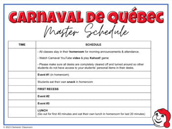 Carnaval de Québec - Festival d'hiver - School Event Editable Google Slides™